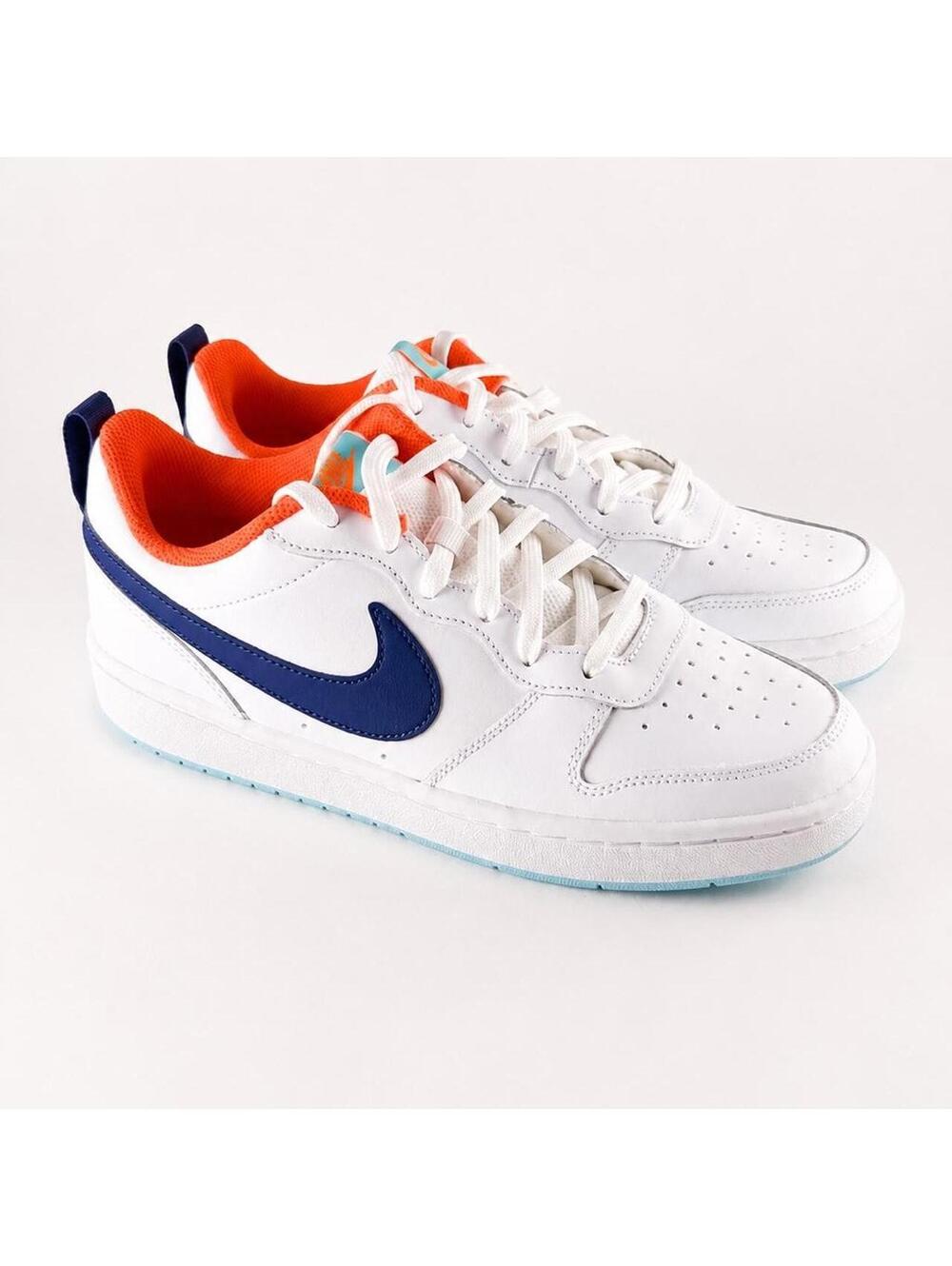 Nike Court Borough Low 2 'White/Deep Purple' Size 6.5 Youth